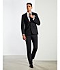 Color:Black - Image 3 - Wardrobe Essentials Alex Slim-Fit TekFit Waistband Suit Separates Flat-Front Dress Pants