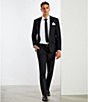 Color:Black - Image 4 - Wardrobe Essentials Alex Slim-Fit TekFit Waistband Suit Separates Flat-Front Dress Pants