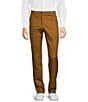 Color:Tobacco - Image 1 - Wardrobe Essentials Alex Slim-Fit Flat-Front Washed Stretch Chino Pants