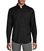 Color:Black - Image 1 - Wardrobe Essentials Big & Tall Slim Fit Solid Stretch Twill Long Sleeve Woven Shirt