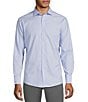 Color:Light Blue - Image 1 - Big & Tall Wardrobe Essentials Dobby Stretch Long Sleeve Woven Shirt