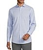 Murano Big & Tall Wardrobe Essentials Dobby Stretch Long Sleeve Woven Shirt, Color:Light Blue - Image 1