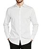 Murano Wardrobe Essentials Classic Fit Solid Long Sleeve Woven Shirt, Color:White - Image 1