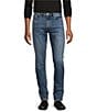 Color:Indigo - Image 1 - Wardrobe Essentials Evan Extra Slim Fit 5-Pocket Stretch Denim Jeans