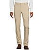 Color:Stone - Image 1 - Wardrobe Essentials Evan Extra Slim Fit TekFit Waistband Suit Separates Flat Front Dress Pants