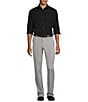 Color:Light Grey - Image 3 - Wardrobe Essentials Evan Extra Slim-Fit TekFit Waistband Suit Separates Flat-Front Dress Pants