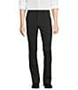 Color:Charcoal - Image 1 - Wardrobe Essentials Evan Extra Slim Fit TekFit Waistband Suit Separates Flat Front Dress Pants