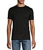 Color:Black - Image 1 - Wardrobe Essentials Liquid Luxury Slim Fit Short Sleeve T-Shirt