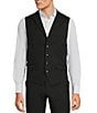 Color:Black - Image 1 - Wardrobe Essentials Shawl Suit Separates Vest