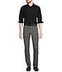 Color:Black - Image 3 - Wardrobe Essentials Slim Fit Solid Long Sleeve Woven Shirt