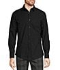 Color:Black - Image 1 - Wardrobe Essentials Classic-Fit Solid Long-Sleeve Woven Shirt