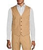 Color:Khaki - Image 1 - Wardrobe Essentials Suit Separates Twill Vest