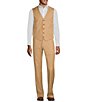 Color:Khaki - Image 3 - Wardrobe Essentials Suit Separates Twill Vest