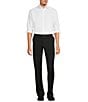 Color:Black - Image 3 - Wardrobe Essentials Zac Classic-Fit Suit Separates Flat-Front Dress Pants