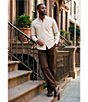Murano Weekend Edit Slim Fit Solid Long Sleeve Woven Shirt - Image 5