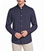 Murano Weekend Edit Slim Fit Stripe Long Sleeve Woven Shirt - Image 1