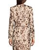 Marchesa Muse by Marchesa Coordinating Aspen Foil Tweed Button Front Jacket, Color:Vanilla Walnut - Image 3