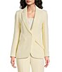 Muse by Marchesa Daphne Stretch Crepe Notch Lapel Collar Neck Long Sleeve One Button Blazer - Image 1