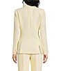 Muse by Marchesa Daphne Stretch Crepe Notch Lapel Collar Neck Long Sleeve One Button Blazer - Image 2