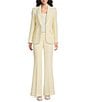 Muse by Marchesa Daphne Stretch Crepe Notch Lapel Collar Neck Long Sleeve One Button Coordinating Blazer - Image 3