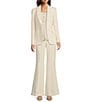 Marchesa Muse by Marchesa Flora Stretch Crepe Applique Strapless Button-Up Vest, Color:Ivory - Image 3