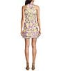 Marchesa Muse by Marchesa Meadow Floral Novelty Embroidered Halter Neck Sleeveless A-Line Dress, Color:Orchid Floral - Image 2