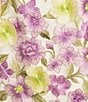 Marchesa Muse by Marchesa Meadow Floral Novelty Embroidered Halter Neck Sleeveless A-Line Dress, Color:Orchid Floral - Image 3