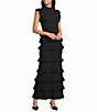 Muse by Marchesa Pointelle Ruffle Mock Neck Blouse - Image 3