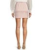 Marchesa Muse by Marchesa Stretch Mikado Rosette Pencil Mini Skirt, Color:Lilac - Image 2