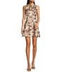 Marchesa Muse by Marchesa Thistle Tweed A-Line Dress, Color:Vanilla Walnut - Image 1