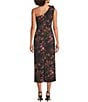Muse by Marchesa Tulip One Shoulder Stretch Crepe Column Midi Dress - Image 2