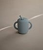 Mushie Silicone Training Cup + Straw, Color:Powder Blue - Image 2