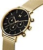 Color:Gold - Image 3 - Men's Legacy Collection Quartz Chronograph Gold Mesh Bracelet Watch