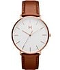 Color:Light Brown - Image 1 - Legacy Slim Eagle Tan Leather Watch
