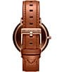 Color:Light Brown - Image 3 - Legacy Slim Eagle Tan Leather Watch