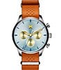 Color:Tan - Image 1 - Men's Airhawk Chronograph Tan Leather Strap Watch