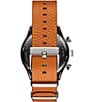 Color:Tan - Image 3 - Men's Airhawk Chronograph Tan Leather Strap Watch