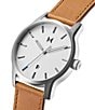 Color:Tan - Image 3 - Men's Classic II White Dial Analog Tan Leather Strap Watch