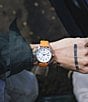 Color:Orange - Image 4 - Men's Field II Analog Orange Nylon Strap Watch