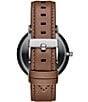 Color:Brown - Image 3 - Men's Legacy Slim Analog Brown Leather Strap Watch