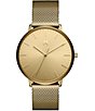 Color:Gold - Image 1 - Men's Legacy Slim Analog Gold Mesh Bracelet Watch