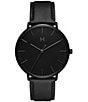 Color:Black - Image 1 - Men's Legacy Slim Panther Black Leather Strap Watch