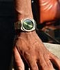 Color:Gold - Image 4 - Men's Odyssey Ionic Plated Light Gold Steel Bracelet Watch