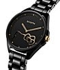 Color:Black - Image 2 - Women's Coronada Hello Kitty® Black Ceramic Bracelet Watch