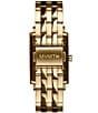Color:Gold - Image 2 - Women's Ionic Plated Gold Steel Bracelet Watch