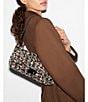 MZ Wallace Crosby Sequin Winter Boucle Lock East West Baguette Shoulder Bag - Image 4