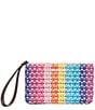 MZ Wallace Feria Stripe Straw Flat Metro Wristlet - Image 1