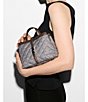MZ Wallace Mini Astor Checked Top Handle Nylon Crossbody Bag - Image 6