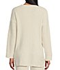 Color:Opal - Image 2 - N by Natori Aura Heather Long Sleeve Scoop Neck Coordinating Sweater