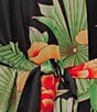 Color:Black Multi - Image 3 - N by Natori Floral Long Sleeve Shawl Collar Coordinating Satin Robe